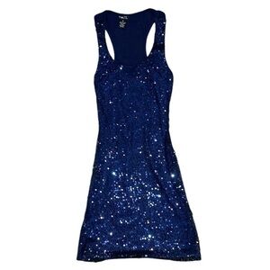 Blue Sparkly Sequence New Years Eve Dress Size XS/S